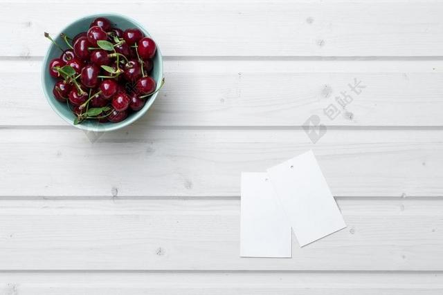木 白 表 碗 食品 樱桃 红色