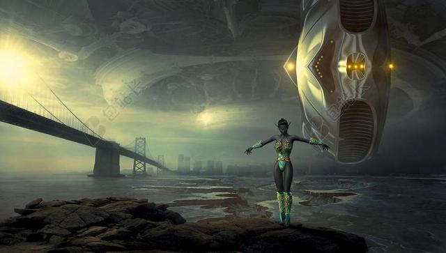 幻想 向前 科幻小说 抵达 作曲 关于未来 照片蒙太奇