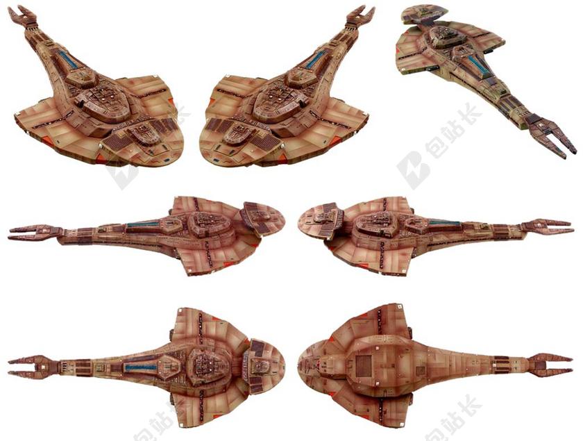 太空飞船的模型 星际迷航 》 卡达西巡洋舰GALOR类 孤立