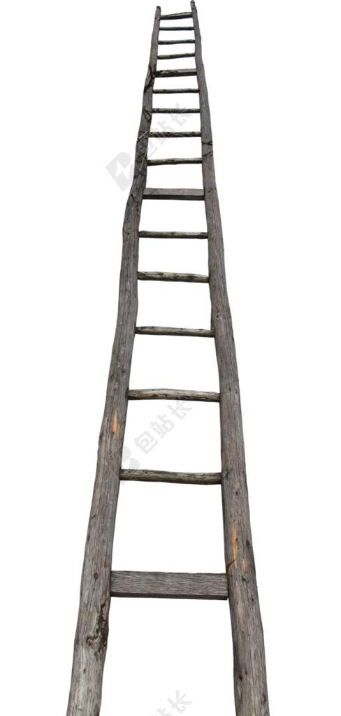 头 木梯 梯子 攻角的头 崛起 爬上去 老 不稳固 年份