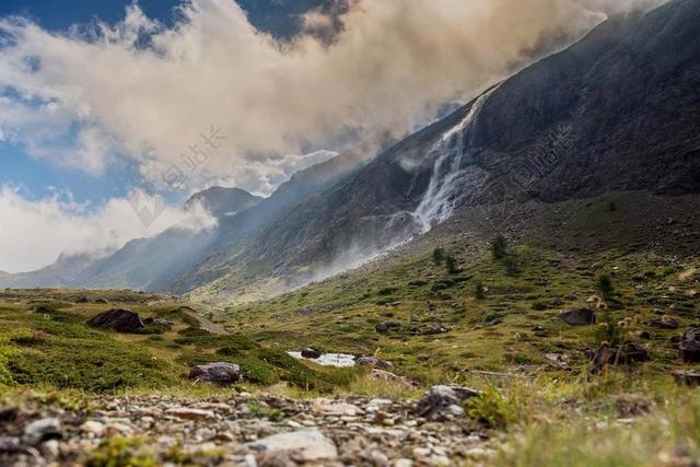 森林 山 全景 景观 性质 湖 天空 蓝色 愿景 云