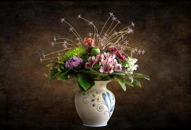 鲜花 花束 花瓶 谢谢 丰富多彩 祝贺