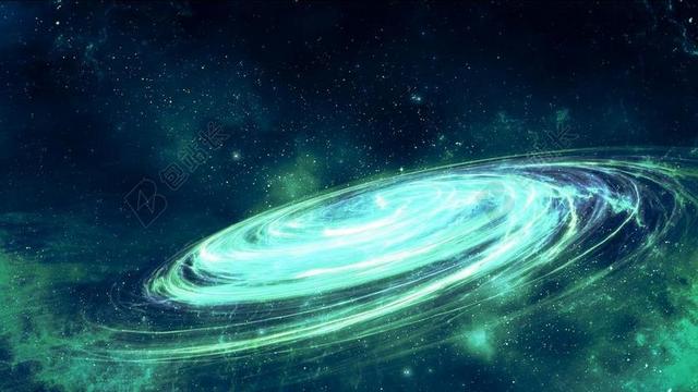太空里蓝色的星云背景图片