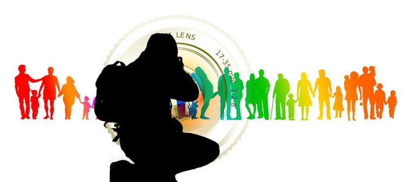 摄影 照片 女子 组 小组记录 孩子 男子 相机