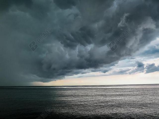 海洋 海 水 地平线 风暴 天空 云 多云 灰色