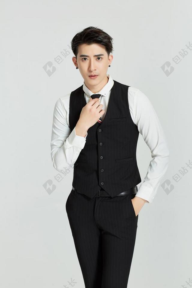 西装 马甲 人 男孩 聪明 领带 绅士