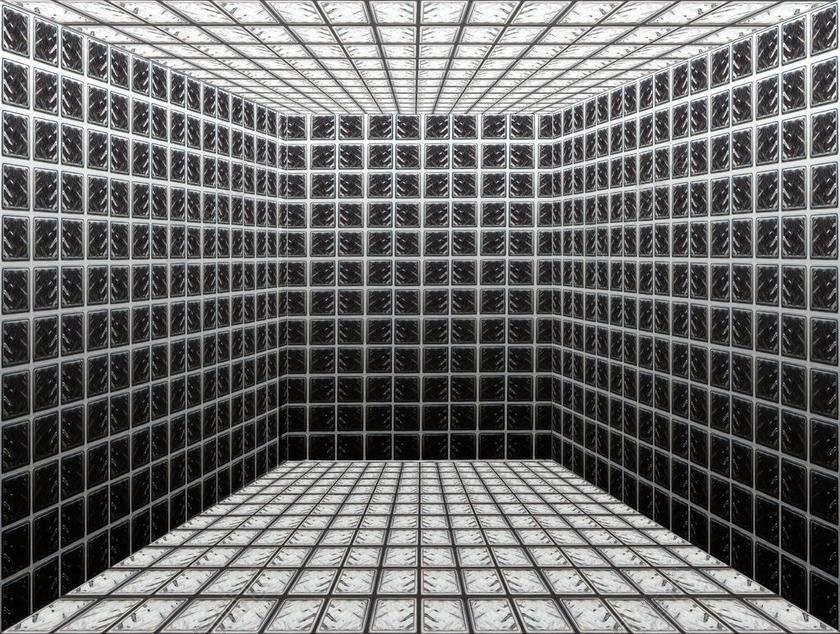 黑白抽象艺术空间方格方块背景图片