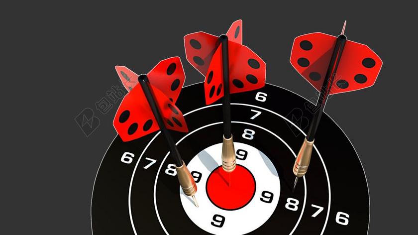 红黑游戏竞技体育刺激飞镖射击背景图片