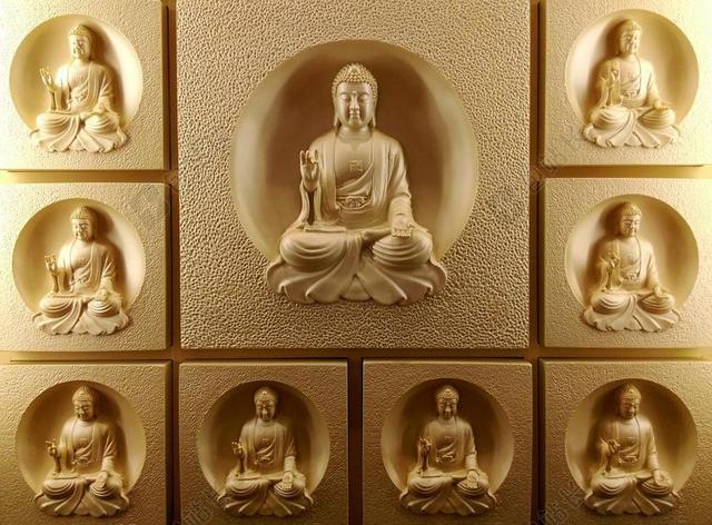 佛陀 佛像 釋迦牟尼 壁飾 雕刻 浮雕 大小 圓形 方形