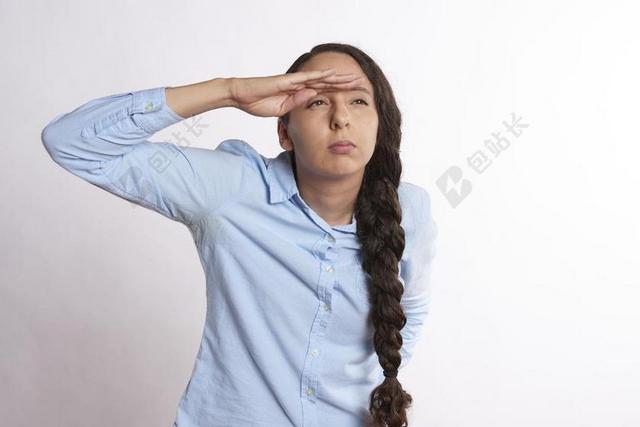 寻找 人 目睹 未来 妇女 年轻 女性 业务 地平线 女子