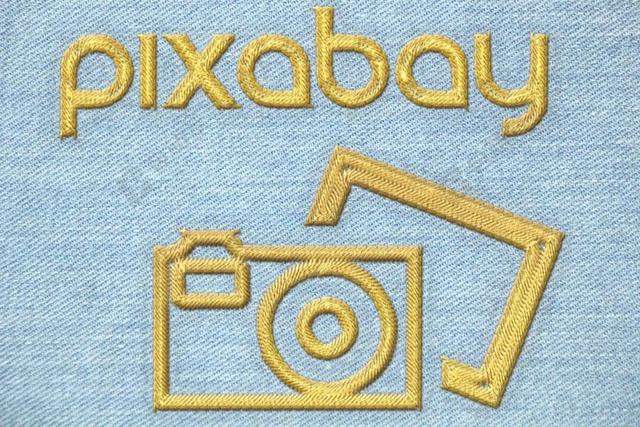 PIXABAY 标志 徽 刺绣 手工劳动 艺术 工艺 线程