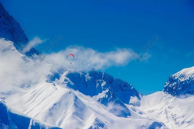 法国 阿尔卑斯山 冬天 雪 高峰 景观 景区 自然 户外