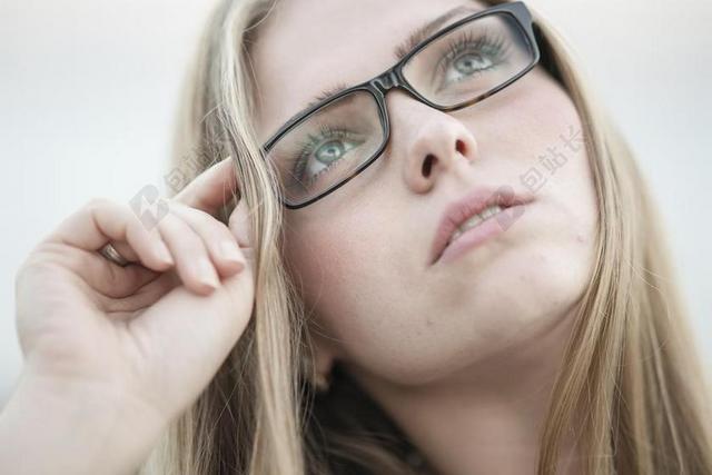 妇女 眼镜 概述 美丽 女孩 年轻 性感 时尚 设计