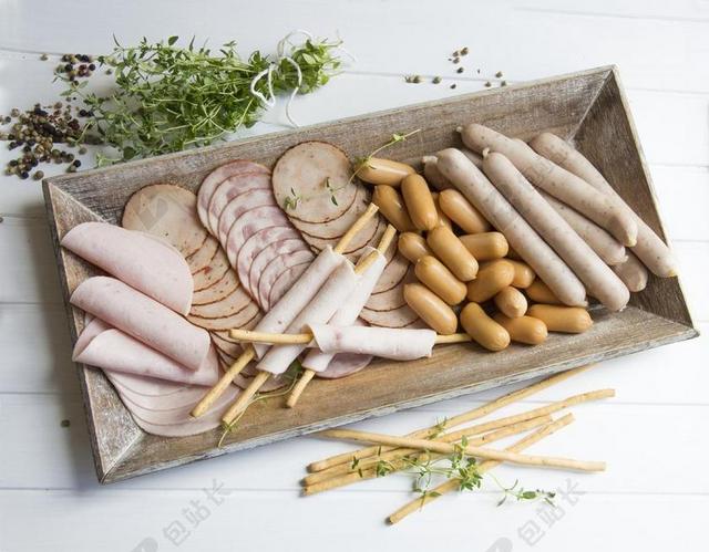 冷盘肉火腿香肠厨房餐厅背景图片