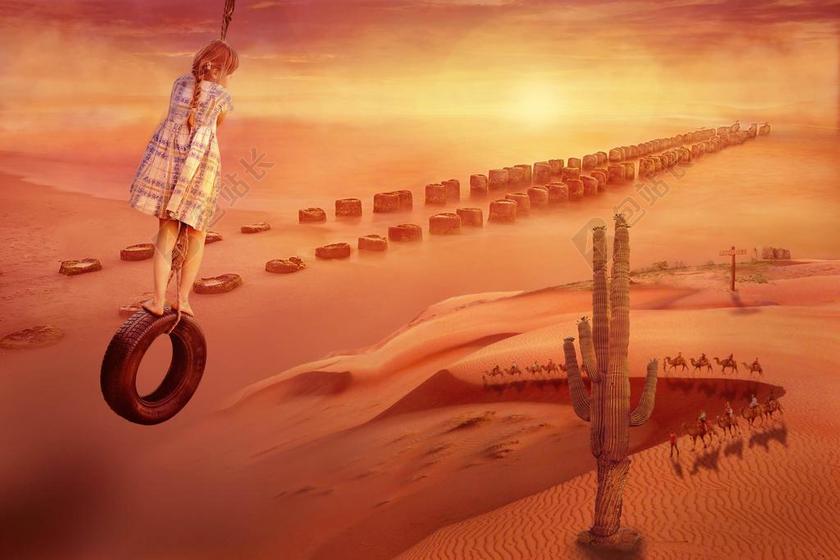 孩子 照片蒙太奇 心情 作曲 神秘 幻想 浪漫 天空 雾