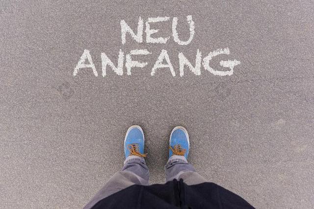 新 开始 新鲜 德国 单词 文本 字母 字 消息 请注意