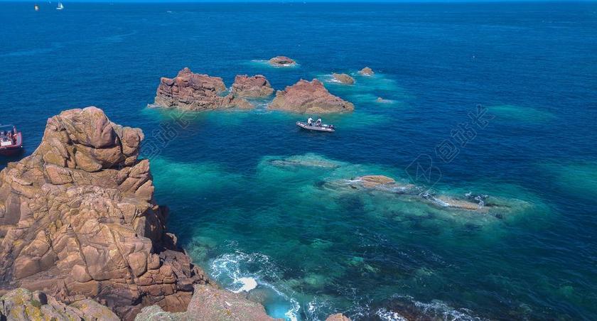 布列塔尼 PLOUMANACH 岩 渔民 独木舟