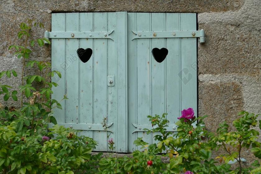 列日 窗口 关闭 门面 心 爱 植物区系