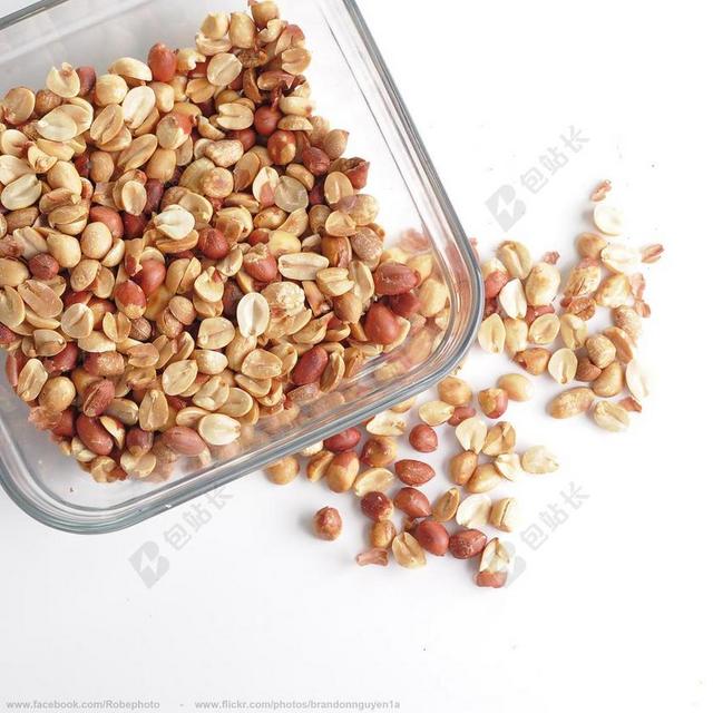 花生 食品 白色背景 螺母 小吃 有机 自然 蛋白 特写
