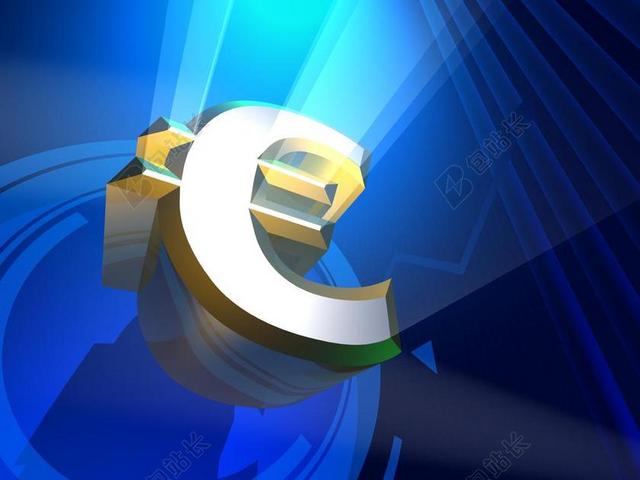 欧元符号业务图标财经金融设计背景图片