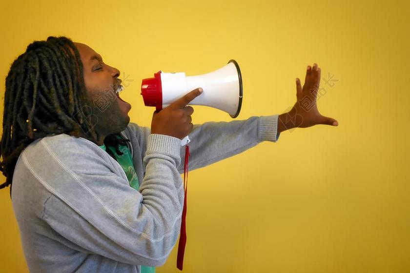 调用 非洲裔 扩音器 尖叫声 符号 巴克 声音 示范 根据