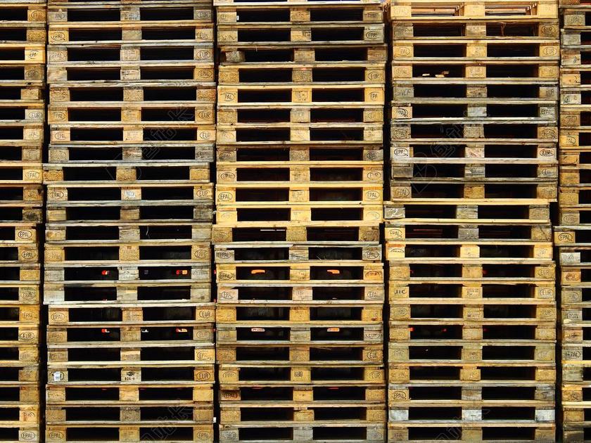 运输航运物流堆栈木托盘背景图片