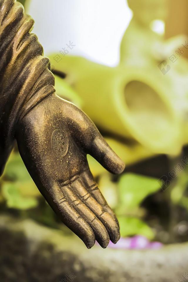 雕像 手 石 铜 符号 佛教 宗教 神圣 灵性