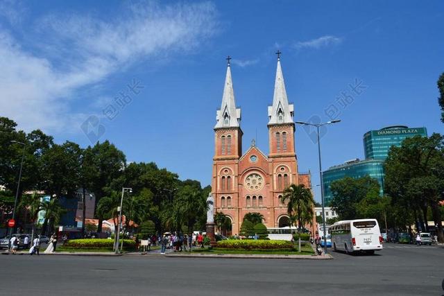 大教堂 教堂 结构 西贡 胡志明市 越南 圣母 天主教