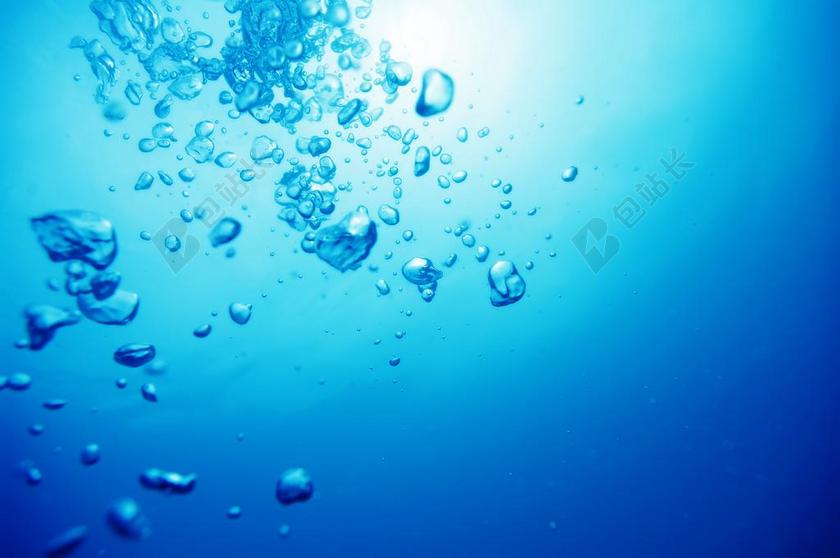水 空气泡沫 打击 氧气 海洋 蓝色 浸泡 在水中