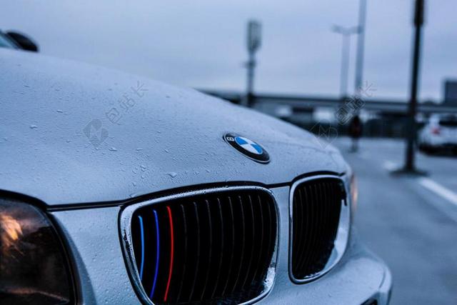 宝马 车 车辆 湿 水 雨点 雨