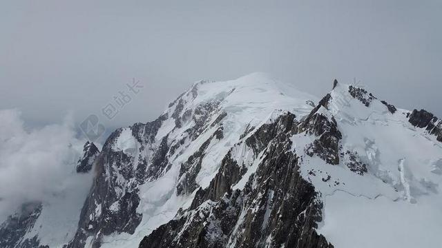 勃朗峰 蒙MAUDIT 冰川 高山 山 登山 夏蒙尼 冷