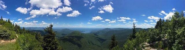 山景 蓝色的天空 阳光 自然 景观 山 夏天 绿色 森林