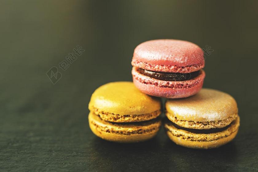 MACARON 马卡龙 食品 甜 法国 粉红色 多彩 美味