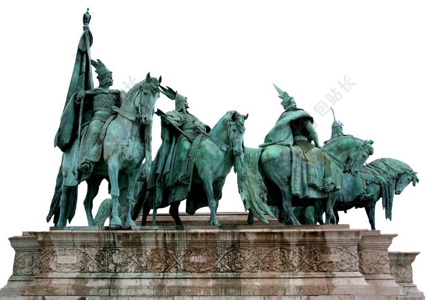 匈牙利布达佩斯 英雄广场 雕像 纪念碑 匈牙利语 里程碑 历史