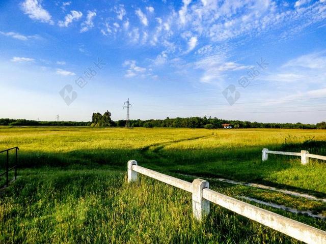 字段 草甸 性质 春天 桥 景观 大平原 阳光 云 天空