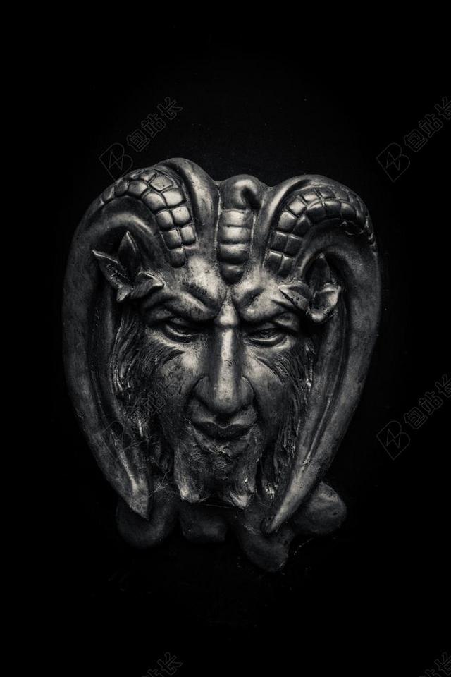 魔鬼 牛角 恶魔 撒旦 黑 符号 恐怖 可怕