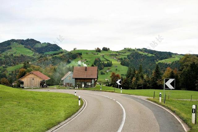 山 公路 山村 旅行 烟 性质
