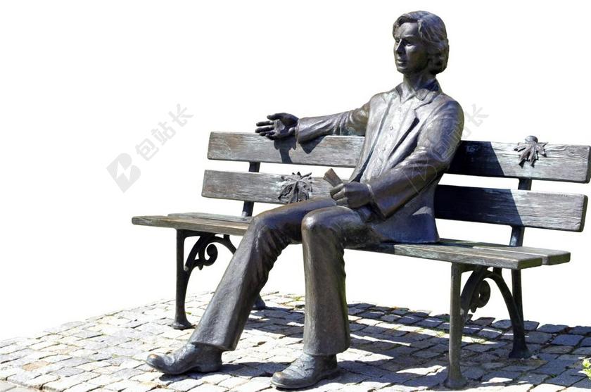 雕塑 板凳 坐下 银行 邀请 地方 公园 眼睛捕手 舒适