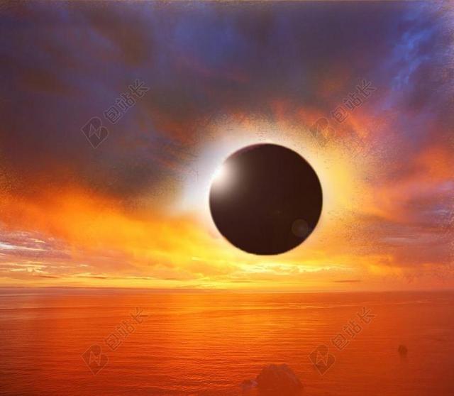 日食 日落 太阳 天空 太阳能 行星 宇宙 科学 世界