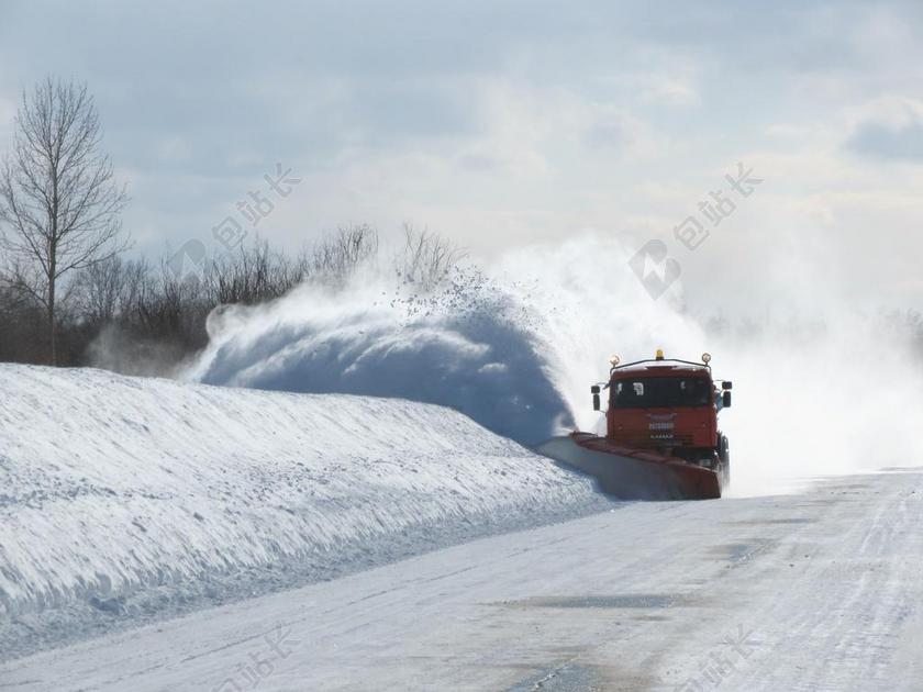 路 清洗 暴风雪 雪 漂移 雪堆 冬季