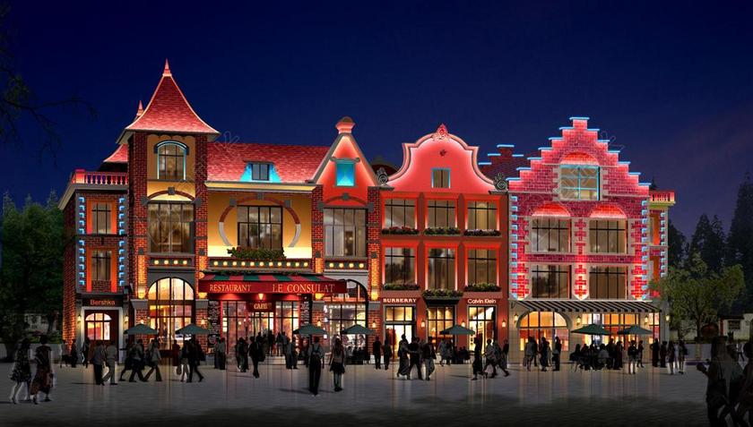 荷兰风格 夜景 效果图