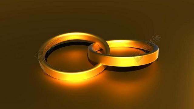 环 婚礼 前 黄金 珠宝 金 连通性 3D