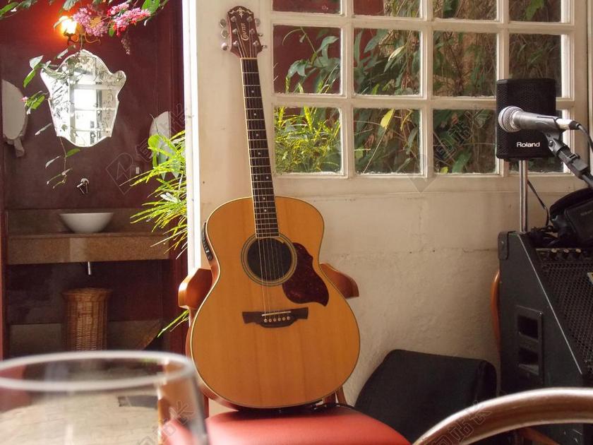 乐器唯美电子吉他背景图片