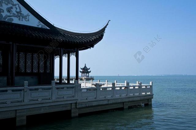 苏州 启园 码头 中式古建筑 飞檐斗拱