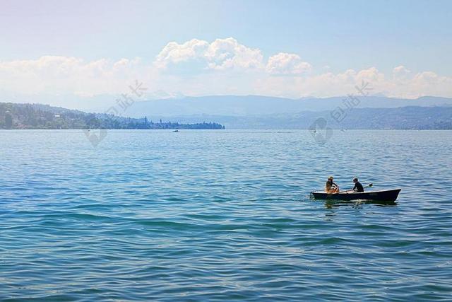 苏黎世 瑞士 苏黎世湖 湖 水 夏季 引导 查看 展望