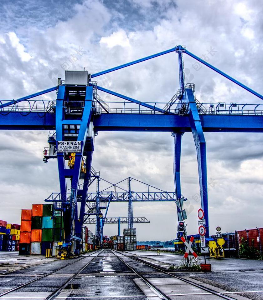 容器 端口 正在加载 堆积 集装箱码头 集装箱装卸 装载起重机