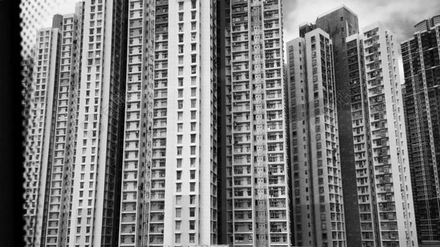 香港 HK 楼房 黑白