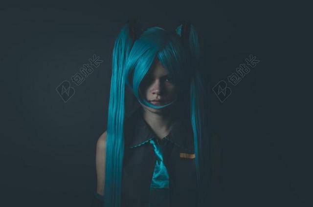人 女子 COSPLAY 假发 蓝色 头发 日本 宅男