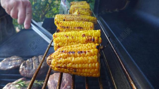 玉米棒 烧烤 吃 烤架 烤 玉米