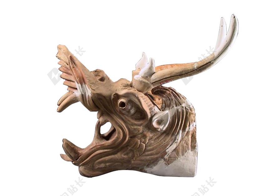 中国 西夏 文物 红陶套兽 西夏博物馆 PSD文件